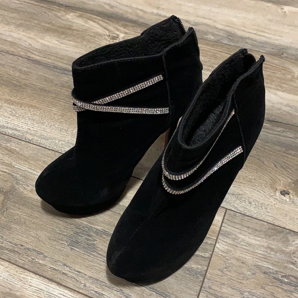 velvet sparkle boot heels - Picture 3 of 8